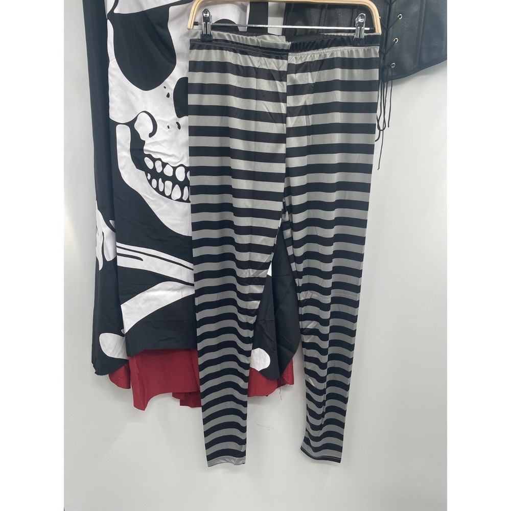 Halloween Costumes Skeleton Flag Rogue Pirate Outfit Womens Large Multicolor NWT - Picture 9 of 16